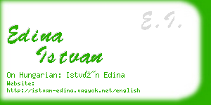 edina istvan business card